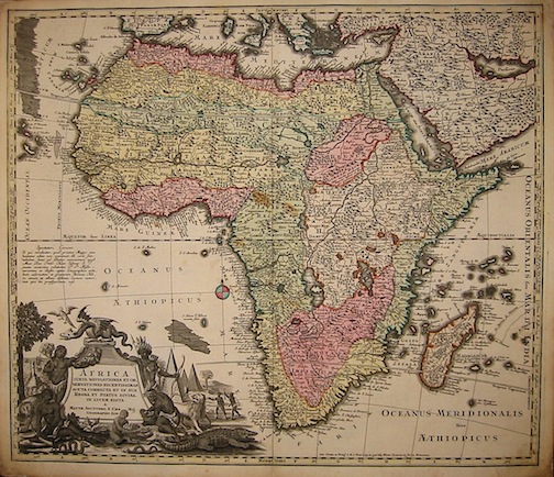 Seutter Matthaeus (1678-1757) Africa iuxta navigationes et observationes recentissimas aucta correcta et in sua Regna et Status divisa... 1740 ca. Augsburg